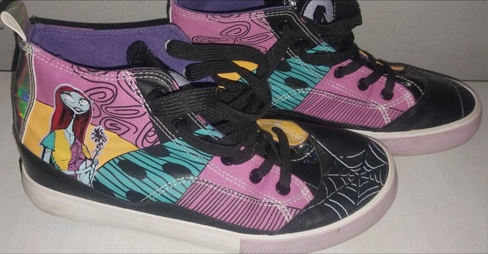 Disney Nightmare Before Christmas Jack Sally HighTop Sneakers Womens 8 Ground Up
